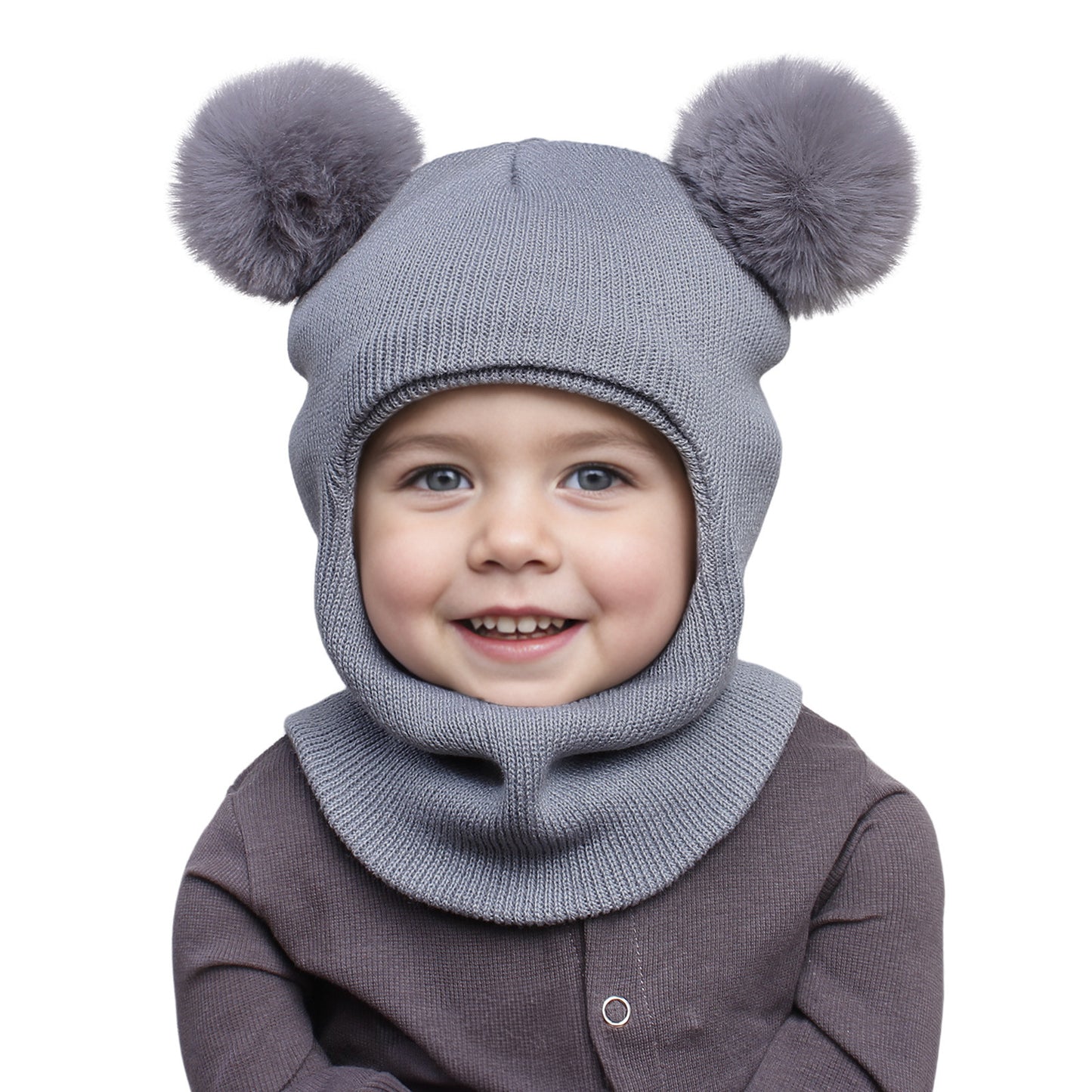 Kids Fleece Lined Earflap Hat & Scarf Set