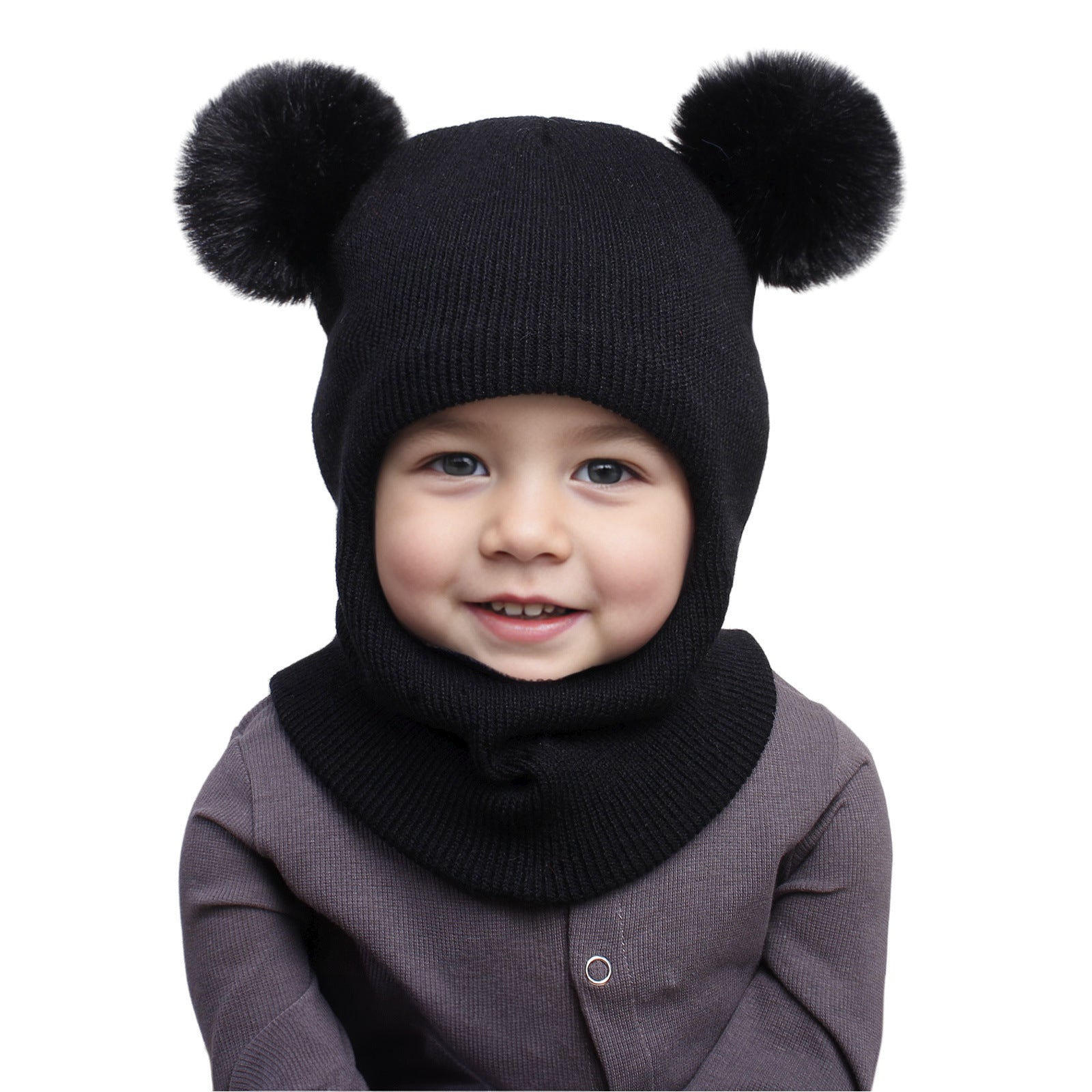 Kids Fleece Lined Earflap Hat & Scarf Set