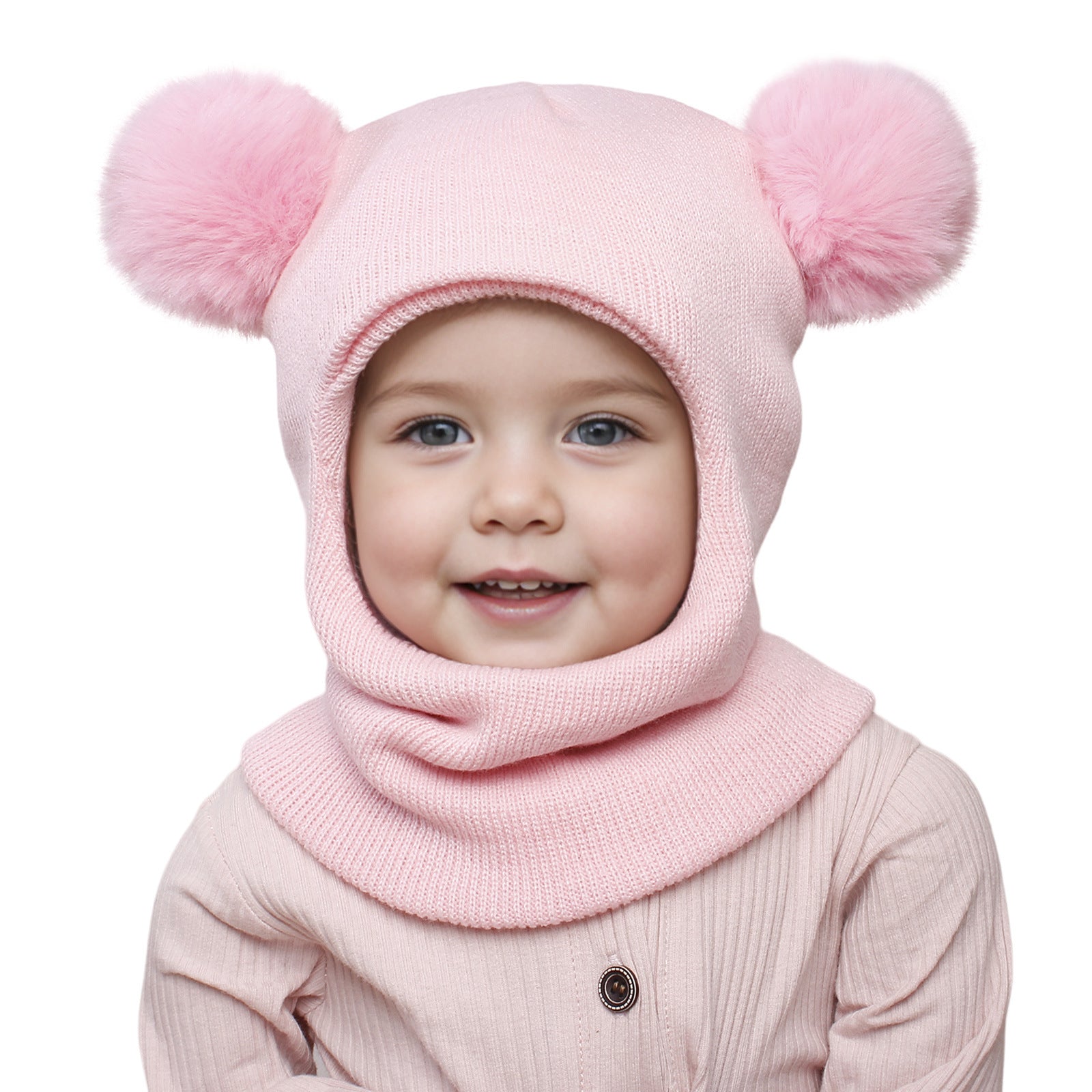 Kids Fleece Lined Earflap Hat & Scarf Set