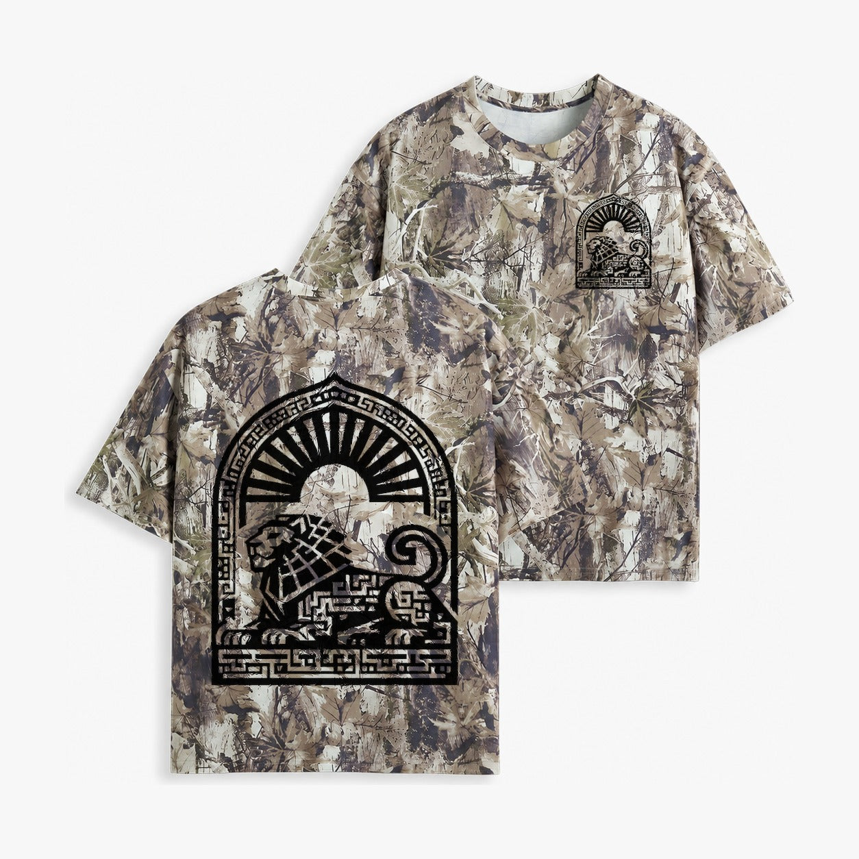 Persian Lion Arch Camo T-Shirt – Khaki