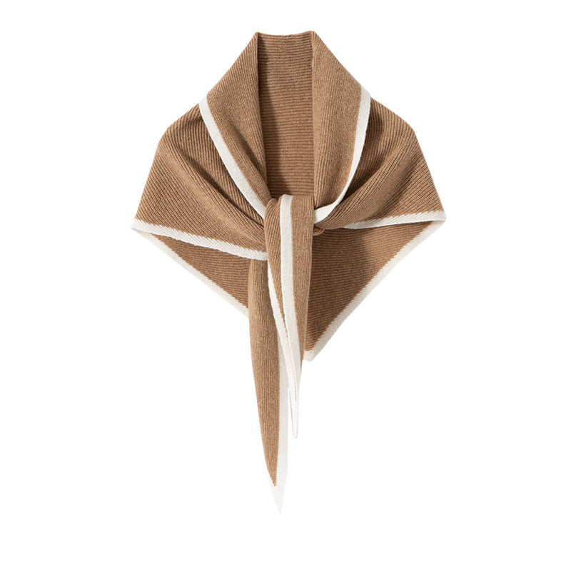 Luxury Cashmere Colorblock Triangle Shawl