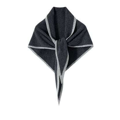 Luxury Cashmere Colorblock Triangle Shawl