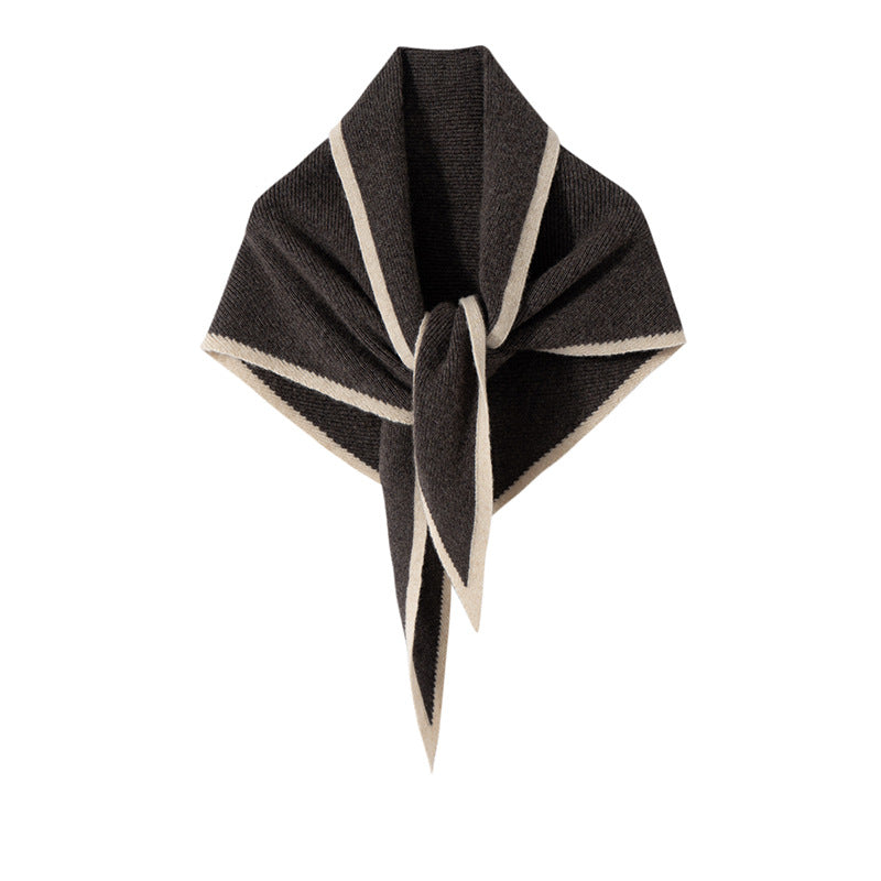 Luxury Cashmere Colorblock Triangle Shawl