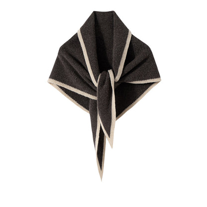 Luxury Cashmere Colorblock Triangle Shawl