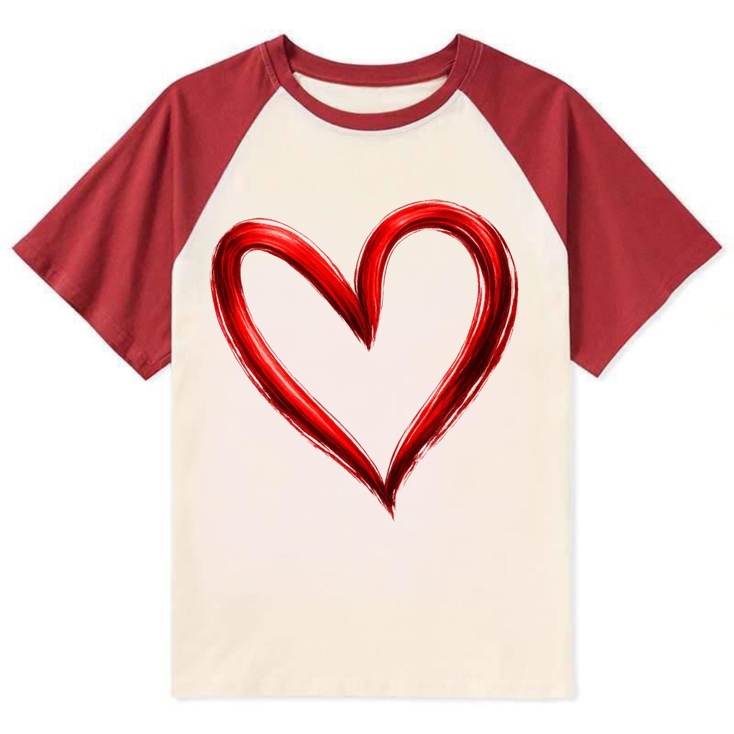 Love Heart - Contrast Raglan T-shirt