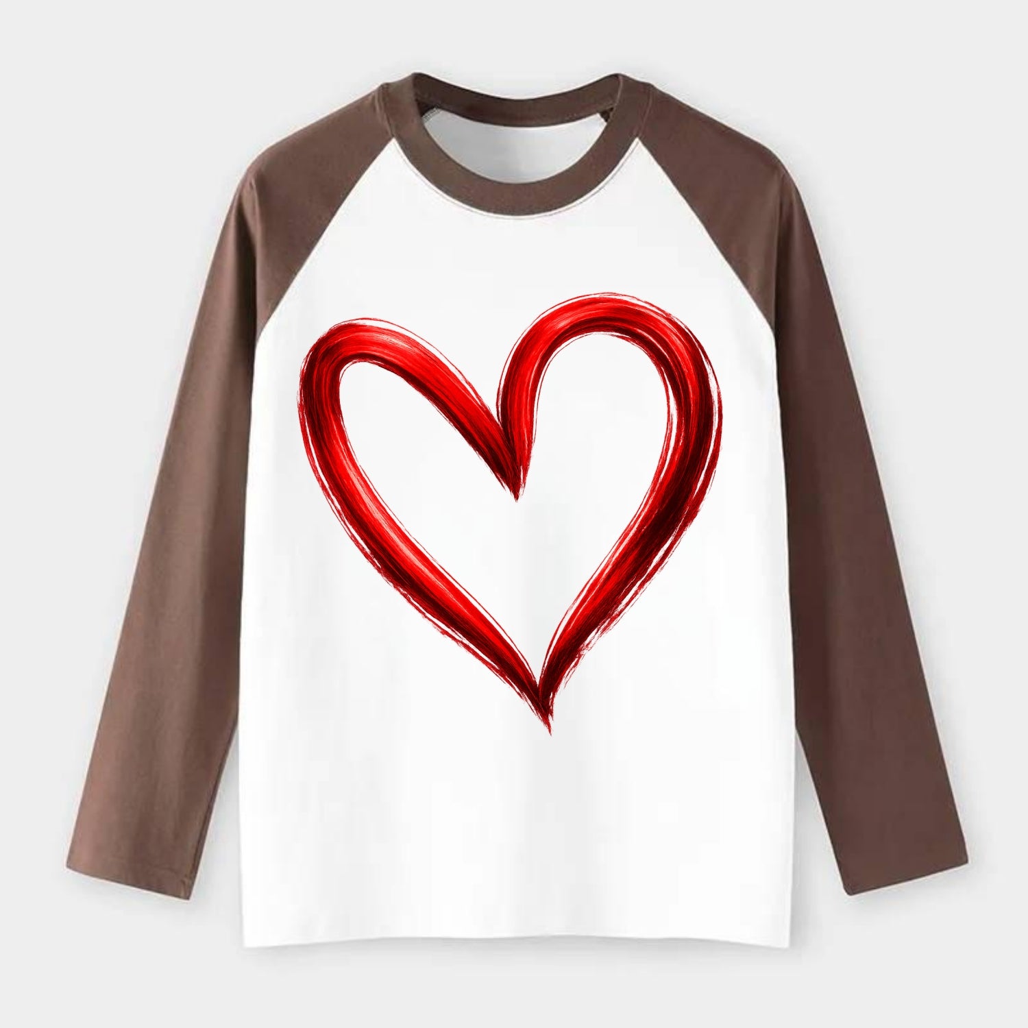 Love Heart - Raglan Long Sleeve T-Shirt
