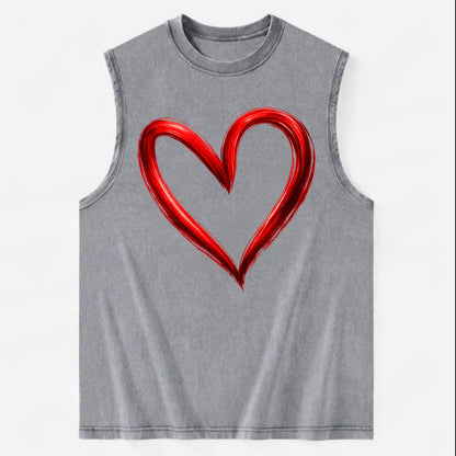 Love Heart - Vintage Washed Tank