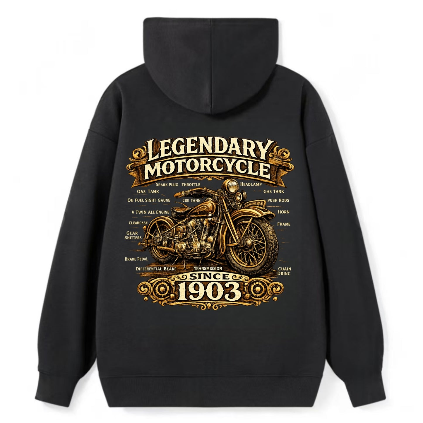 Legendary Motorcycle 1903 - Classic Pullover Hoodie