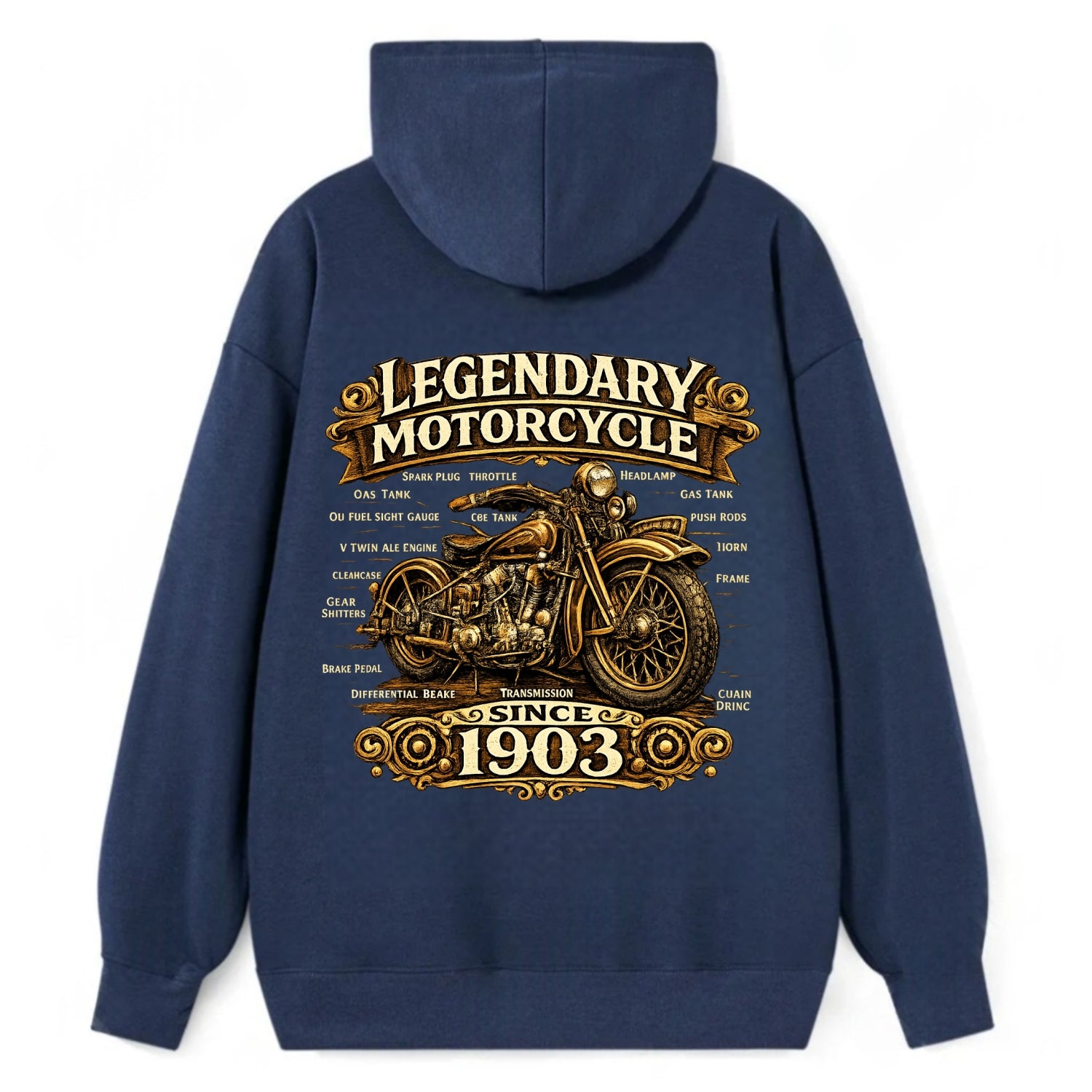 Legendary Motorcycle 1903 - Classic Pullover Hoodie