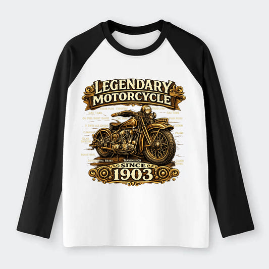Legendary Motorcycle 1903 - Raglan Long Sleeve T-Shirt