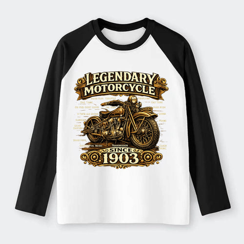 Legendary Motorcycle 1903 - Raglan Long Sleeve T-Shirt