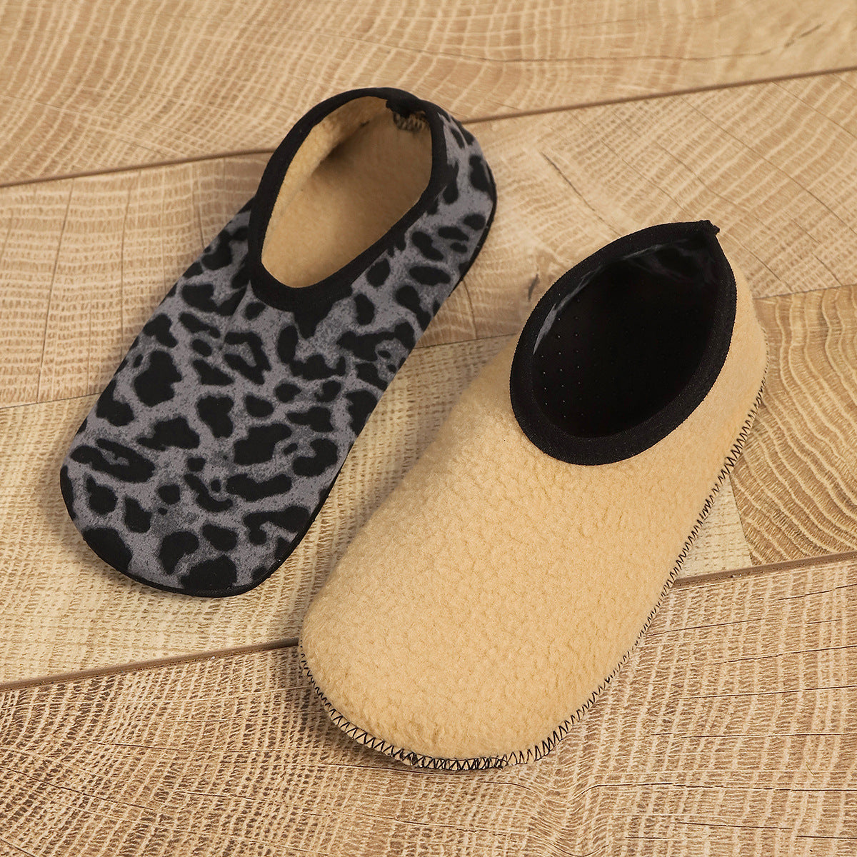 Leopard Print Cozy Floor Socks for Women