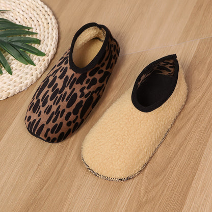Leopard Print Cozy Floor Socks for Women