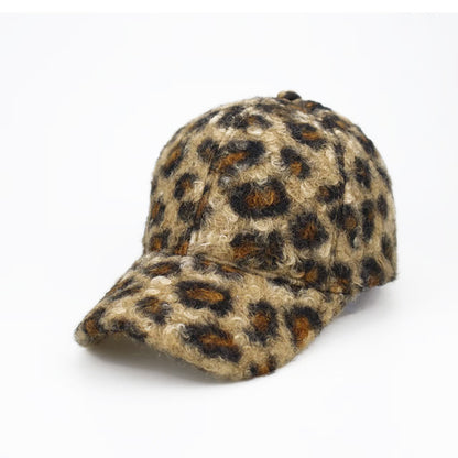 Leopard Print Terry Baseball Cap - Cozy Street Style