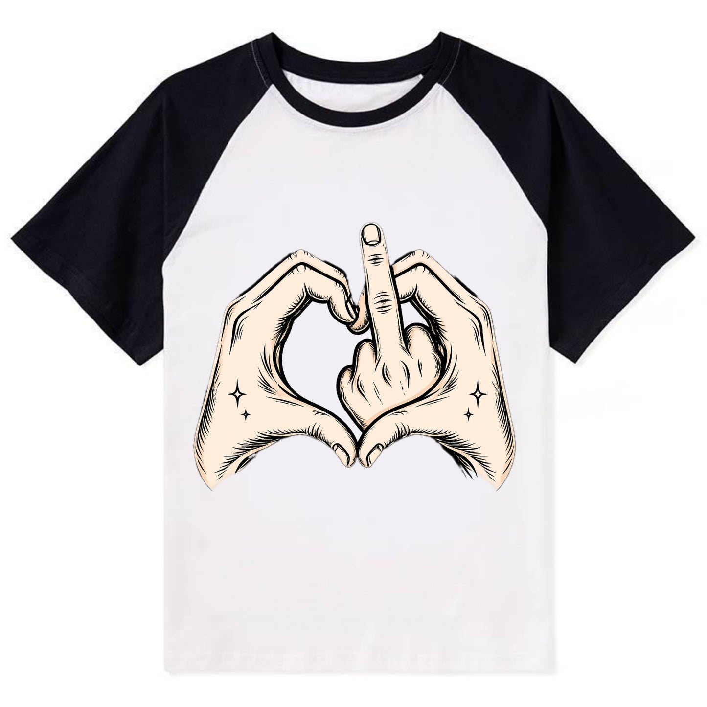 Love You Symbol - Contrast Raglan T-shirt