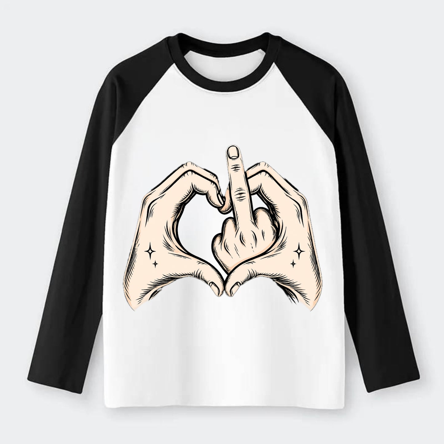 Love You Symbol - Raglan Long Sleeve T-Shirt