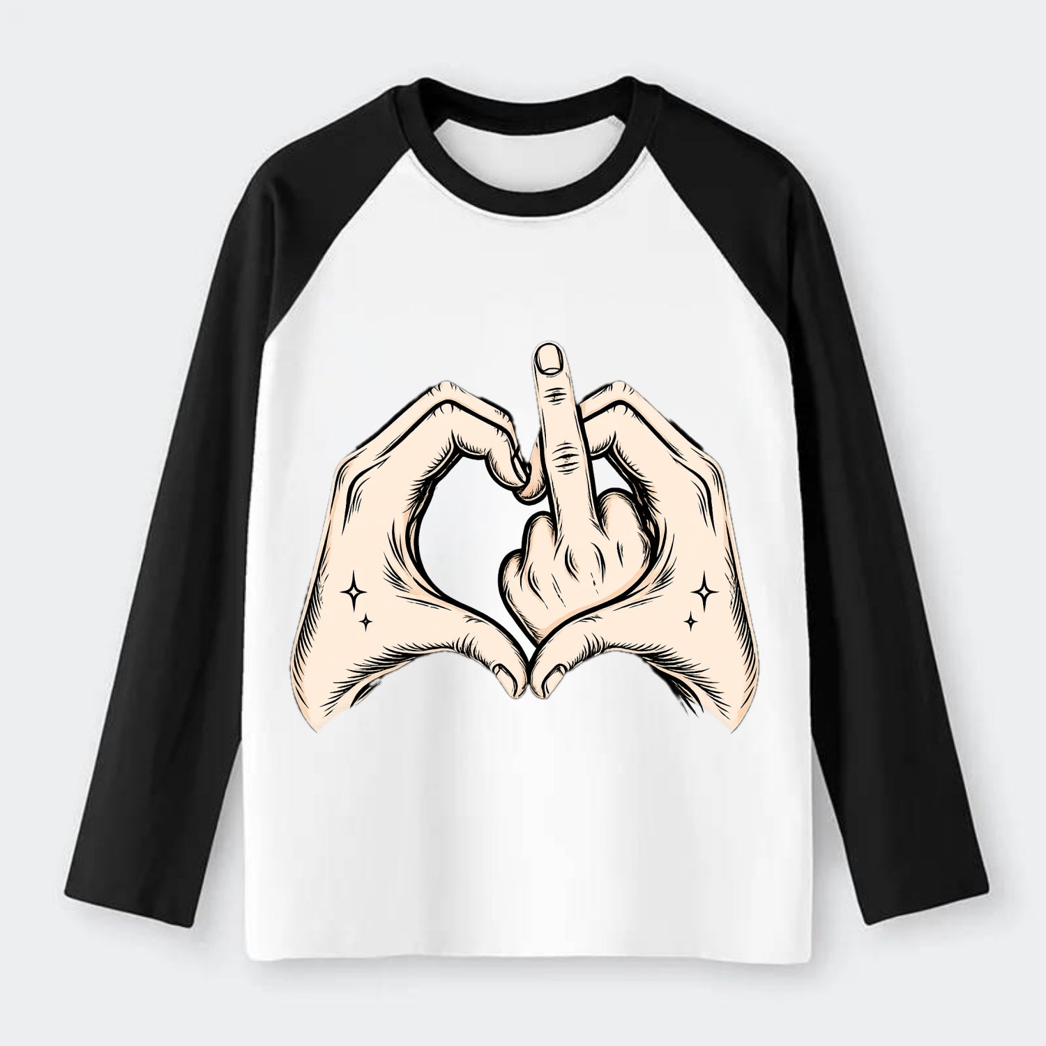 Love You Symbol - Raglan Long Sleeve T-Shirt