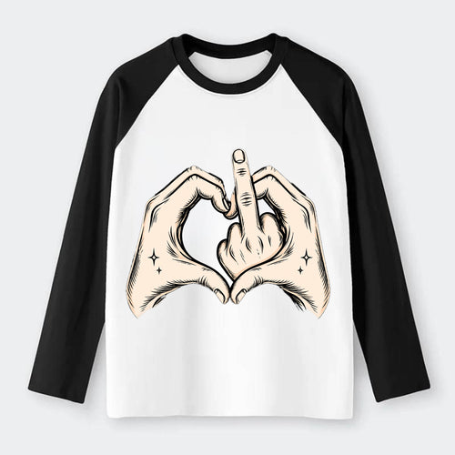 Love You Symbol - Raglan Long Sleeve T-Shirt