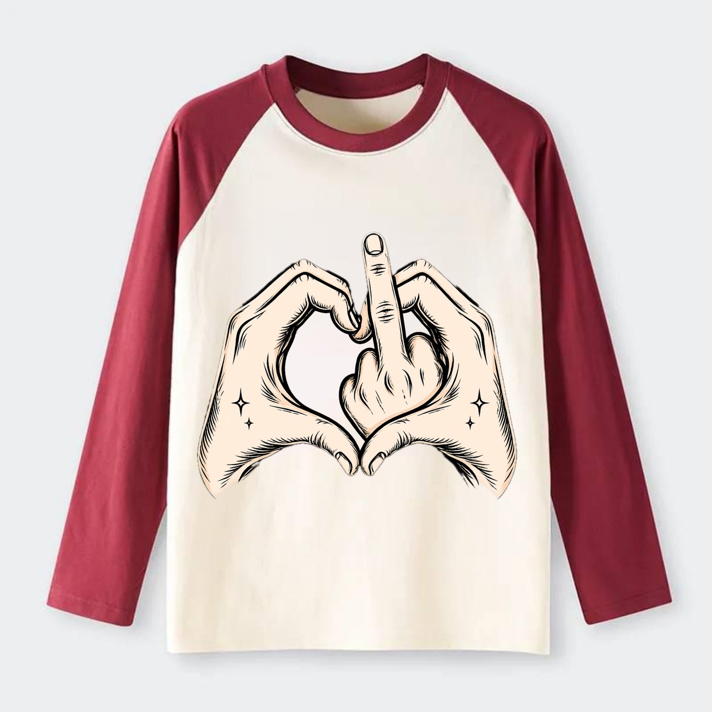 Love You Symbol - Raglan Long Sleeve T-Shirt