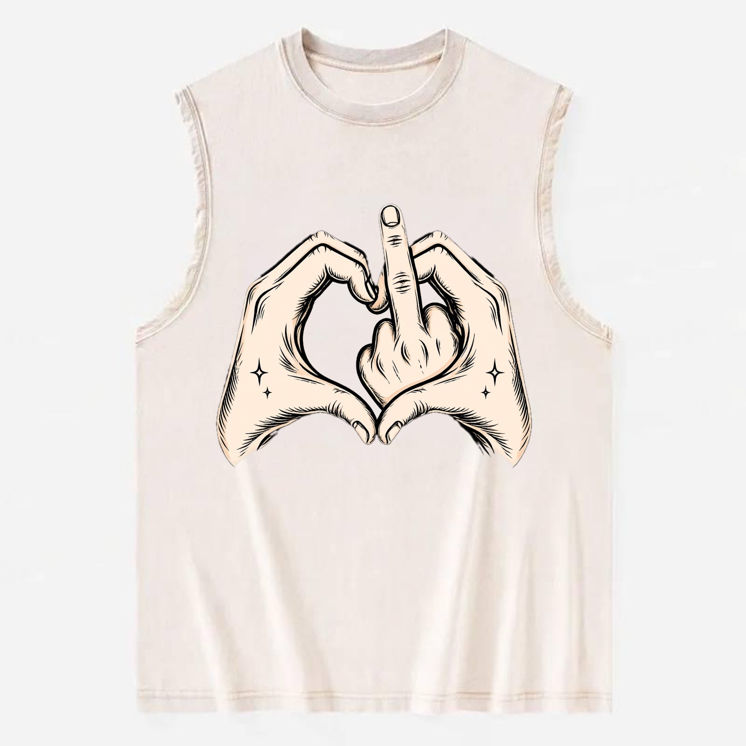 Love You Symbol - Vintage Washed Tank