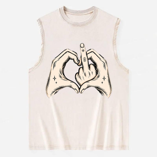 Love You Symbol - Vintage Washed Tank