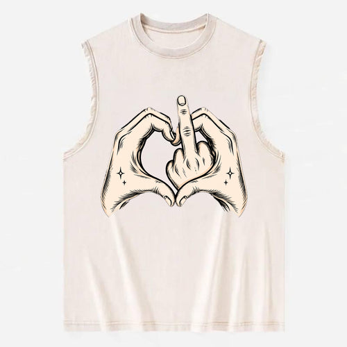 Love You Symbol - Vintage Washed Tank