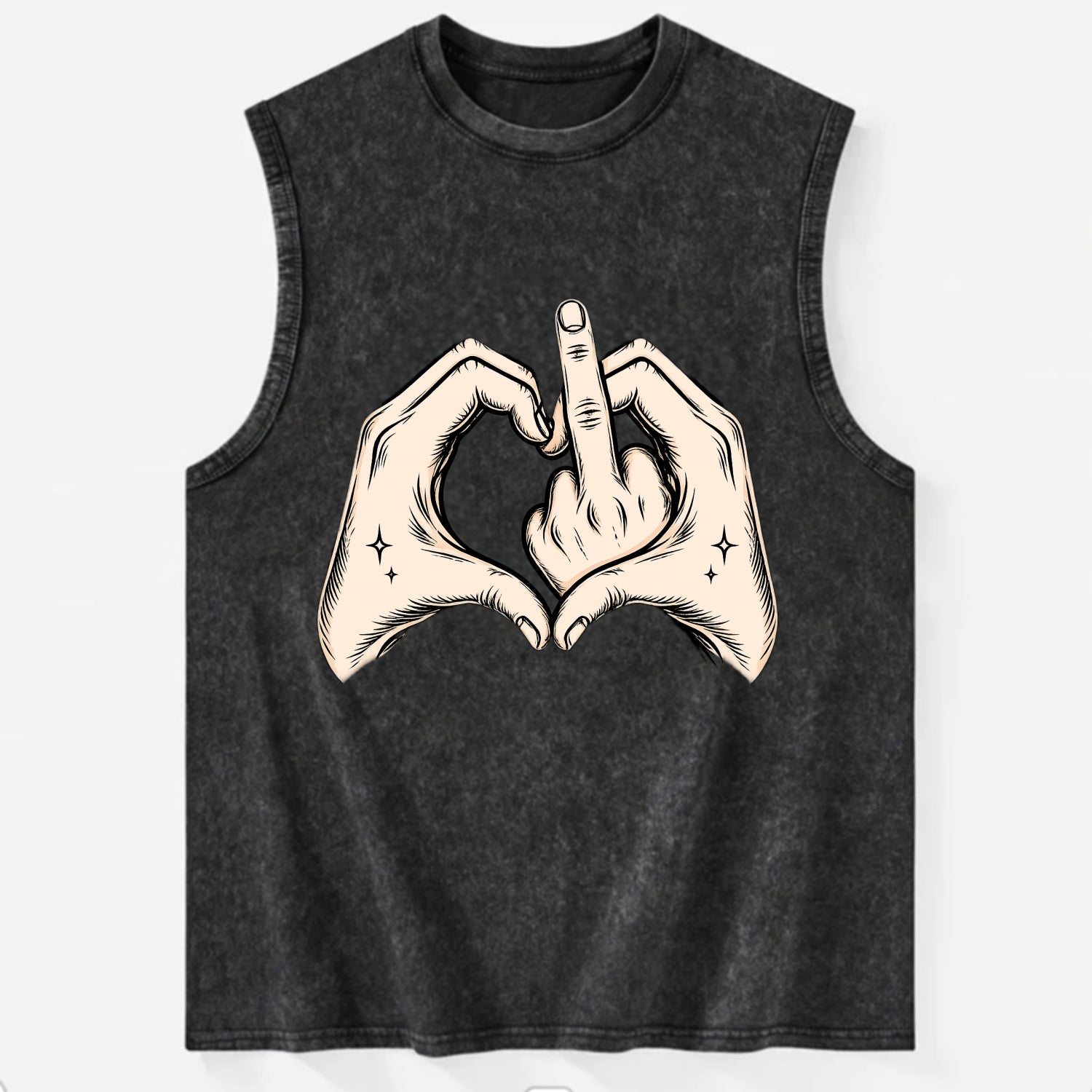 Love You Symbol - Vintage Washed Tank