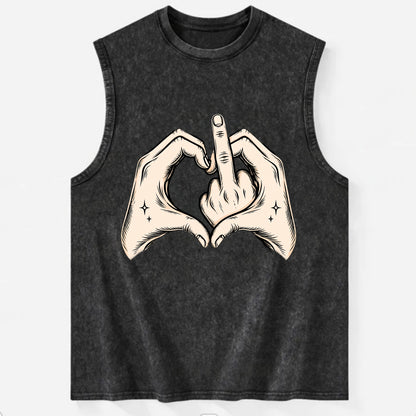 Love You Symbol - Vintage Washed Tank