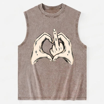 Love You Symbol - Vintage Washed Tank