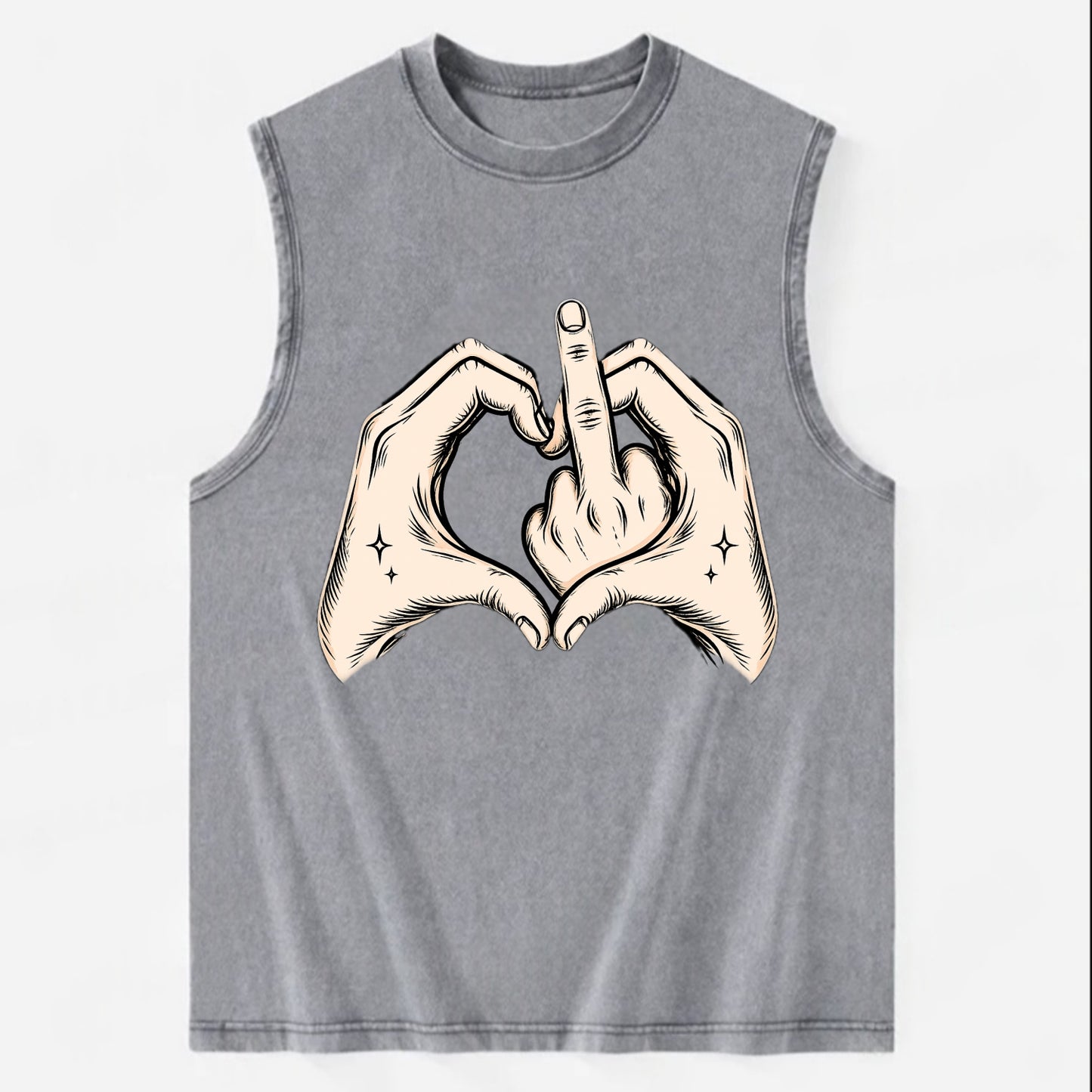 Love You Symbol - Vintage Washed Tank