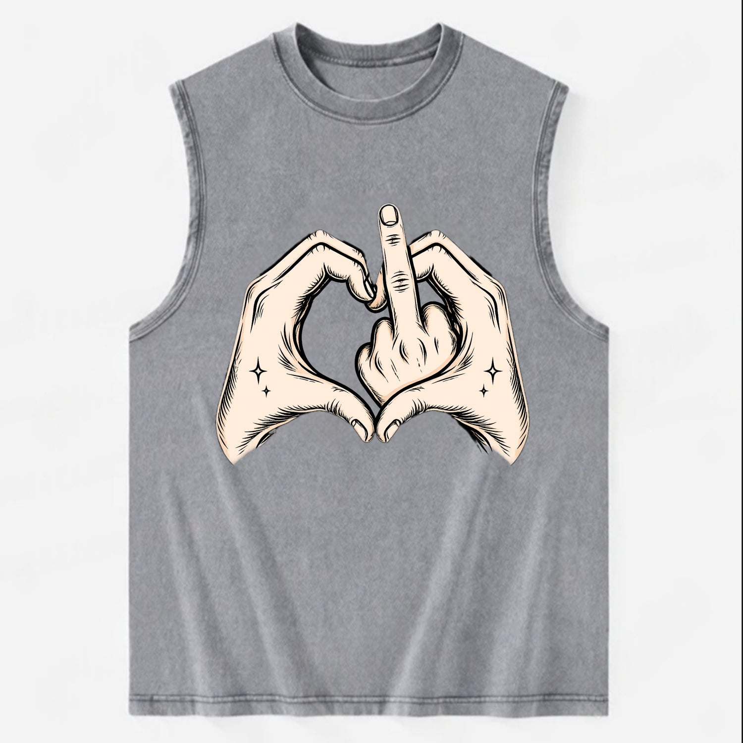 Love You Symbol - Vintage Washed Tank