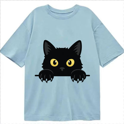Black Cat  - Classic T-shirt – Light Blue