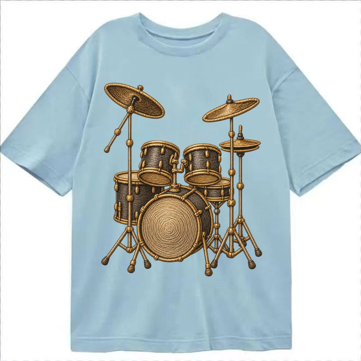 Drum Kit  - Classic T-shirt – Light Blue