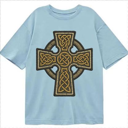 Celtic Cross  - Classic T-shirt – Light Blue