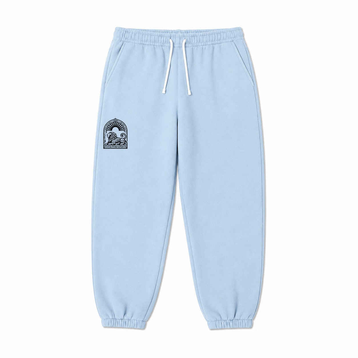 Persian Lion Arch Fleece Sweatpants – Light Blue