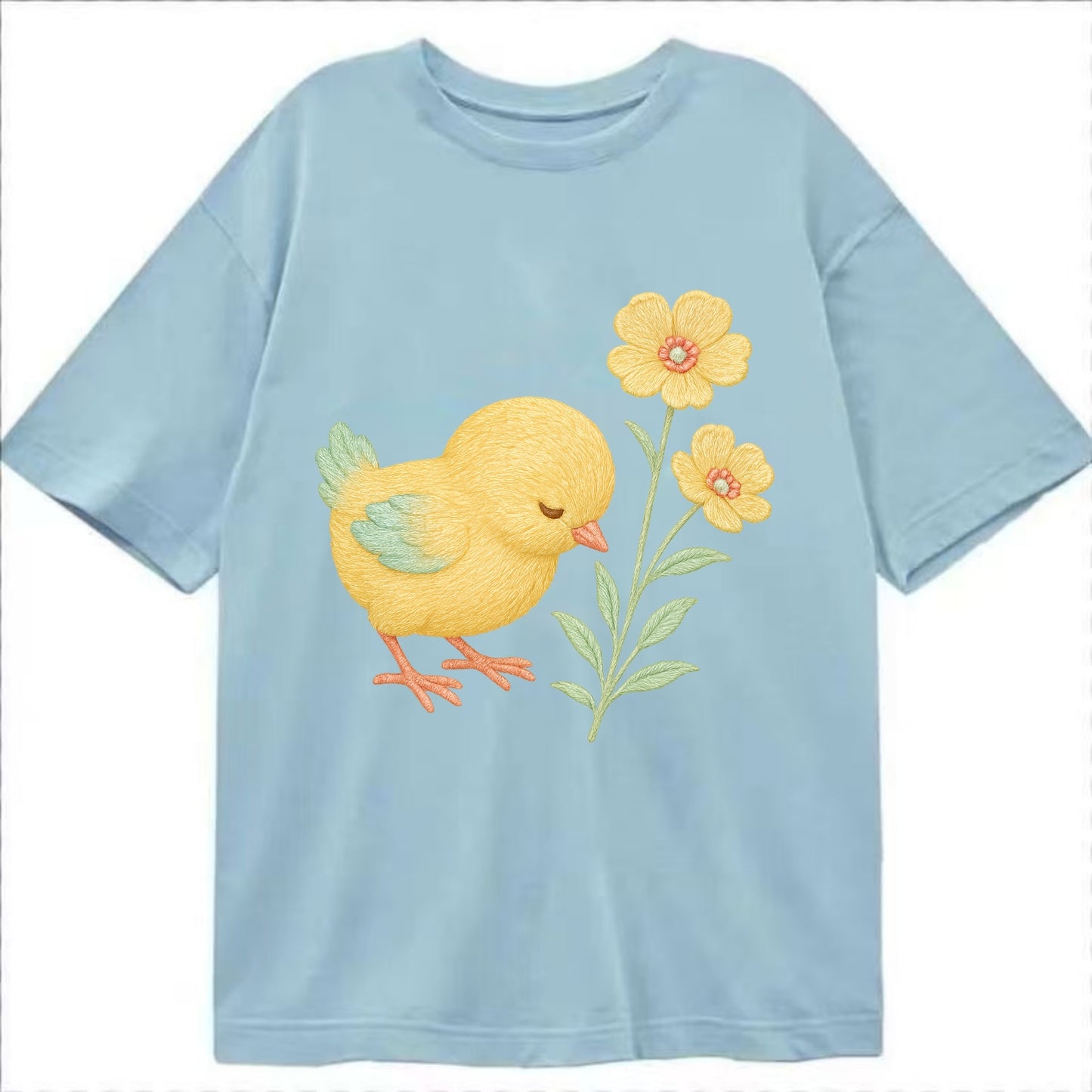 Yellow Chick - Classic T-shirt - Light Blue