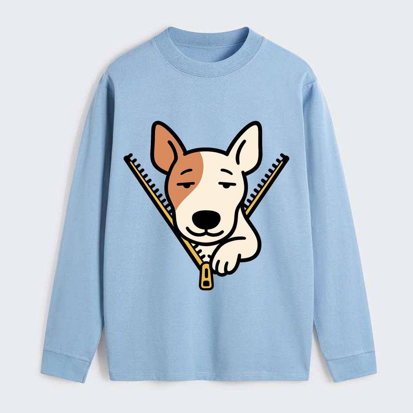 Bull Terrier - Classic Long Sleeve Shirt - Light Blue