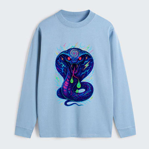 Mesmerizing cobra with hypnotic spiral patterns in the hood, scales - Classic Long Sleeve Shirt