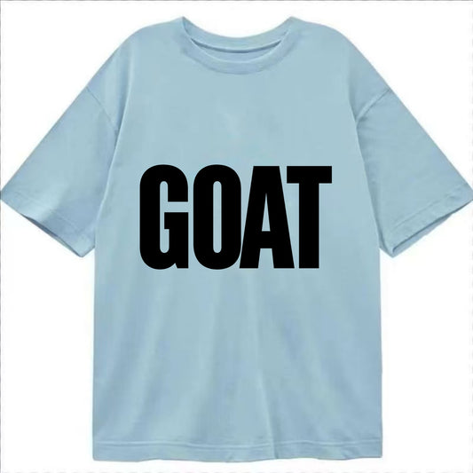 Bold typography design - "GOAT" - greatest of all time - Classic T-shirt - Light Blue