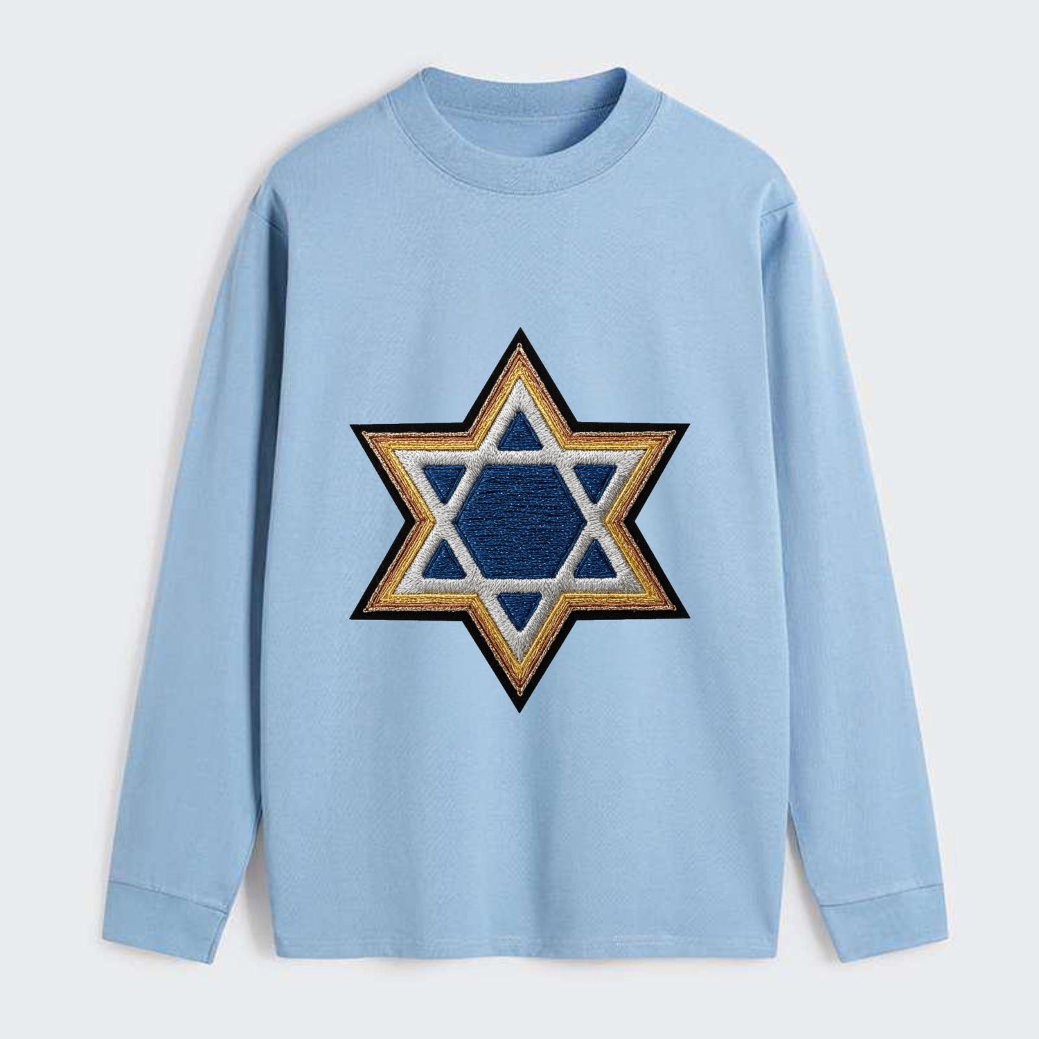 Star of David - Classic Long Sleeve Shirt - Light Blue