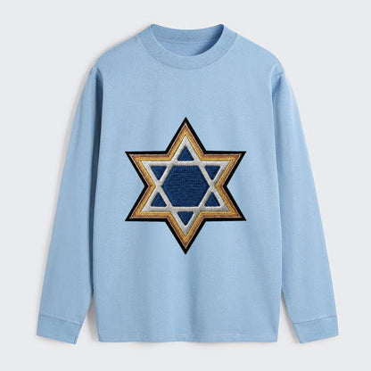 Star of David - Classic Long Sleeve Shirt - Light Blue