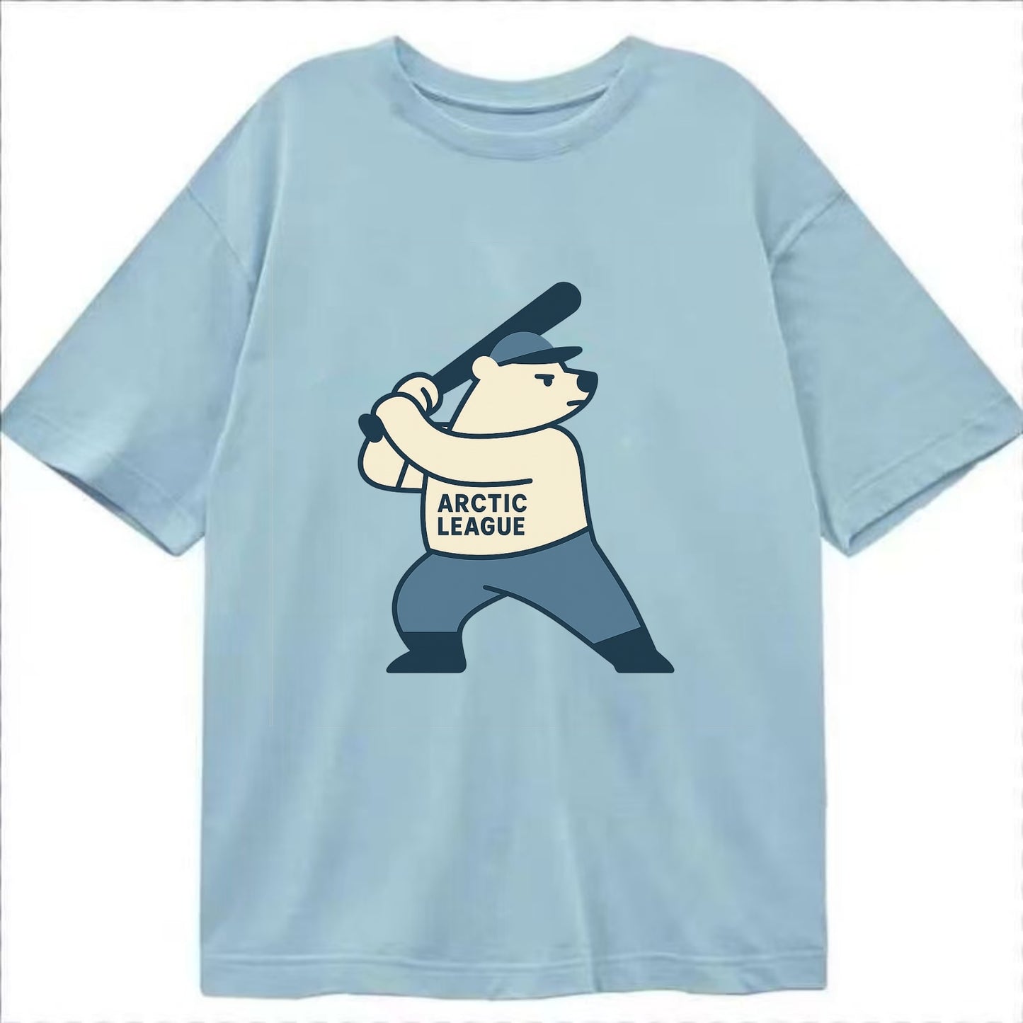 Polar Bear Baseball MVP - Classic T-shirt - Light Blue