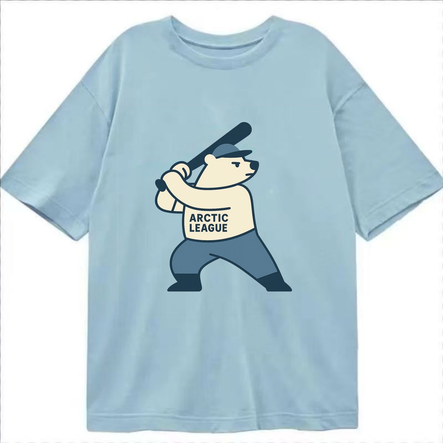 Polar Bear Baseball MVP - Classic T-shirt - Light Blue