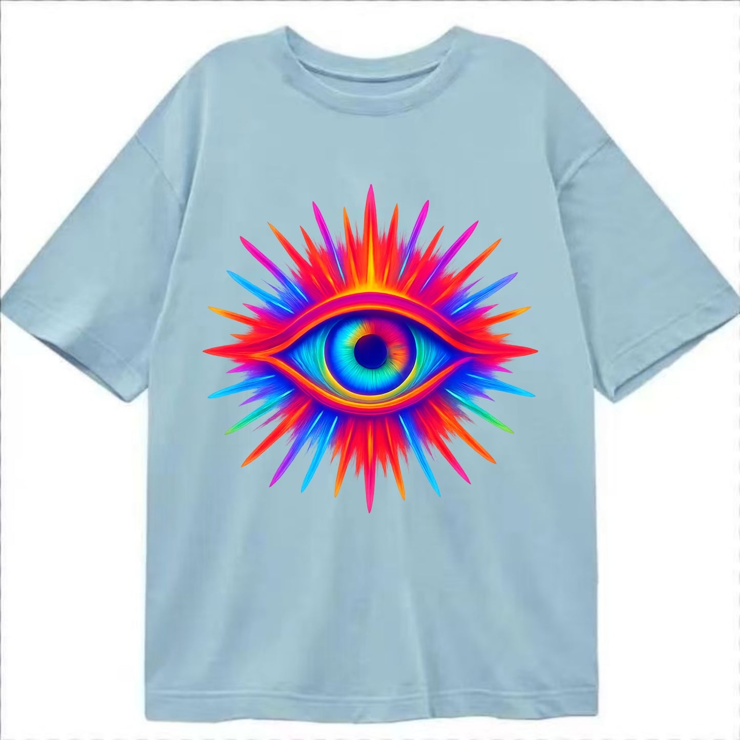 Rainbow Third Eye - Prismatic eye radiat Classic T-shirt - Light Blue