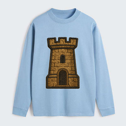 Castle Tower  - Classic Long Sleeve Shirt - Light Blue