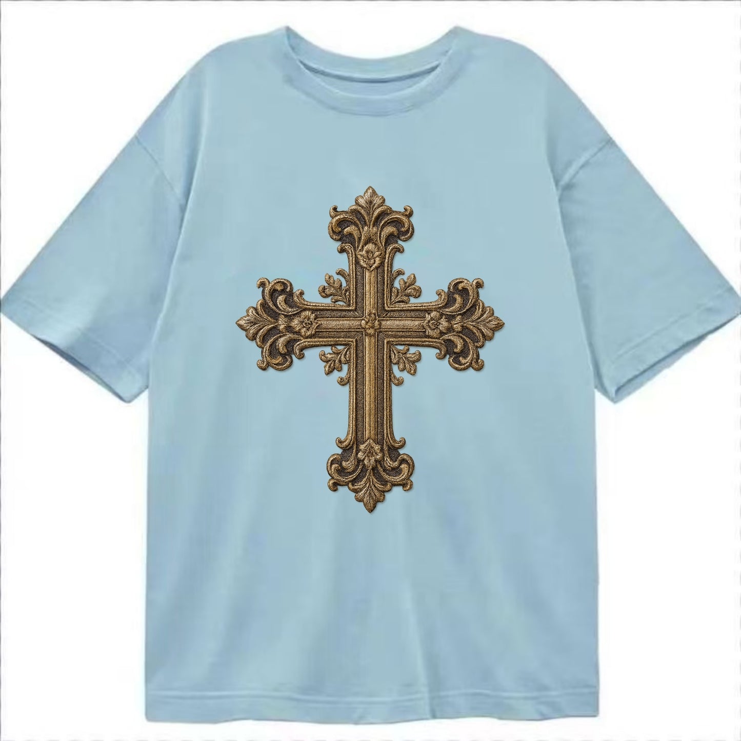 Victorian Cross  - Classic T-shirt - Light Blue