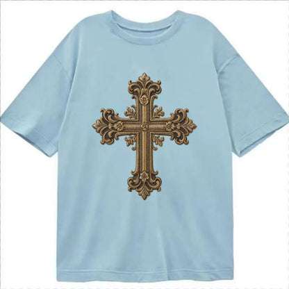 Victorian Cross  - Classic T-shirt - Light Blue