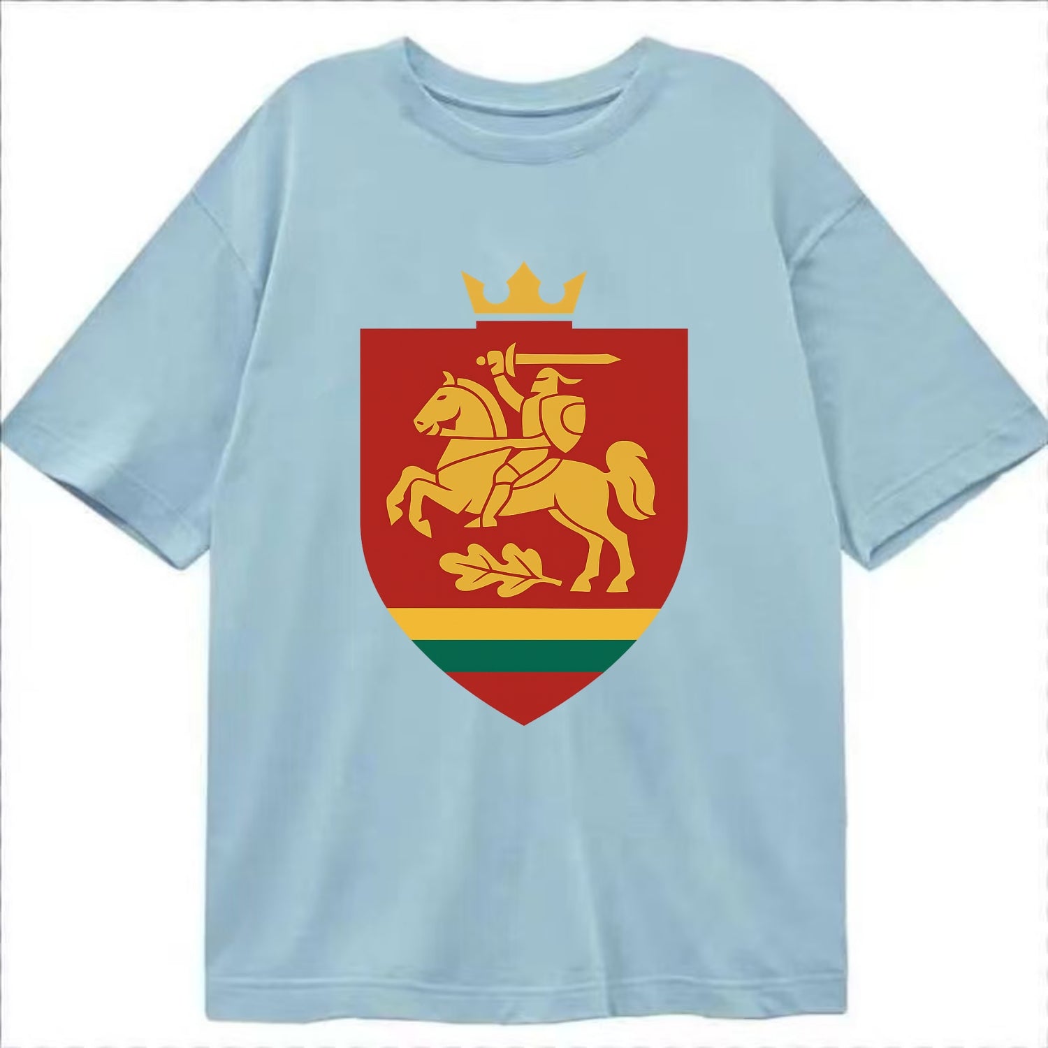 Lithuania Royal Logo  - Classic T-shirt - Light Blue