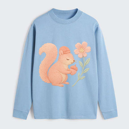 Coral Squirrel - Classic Long Sleeve Shirt - Light Blue