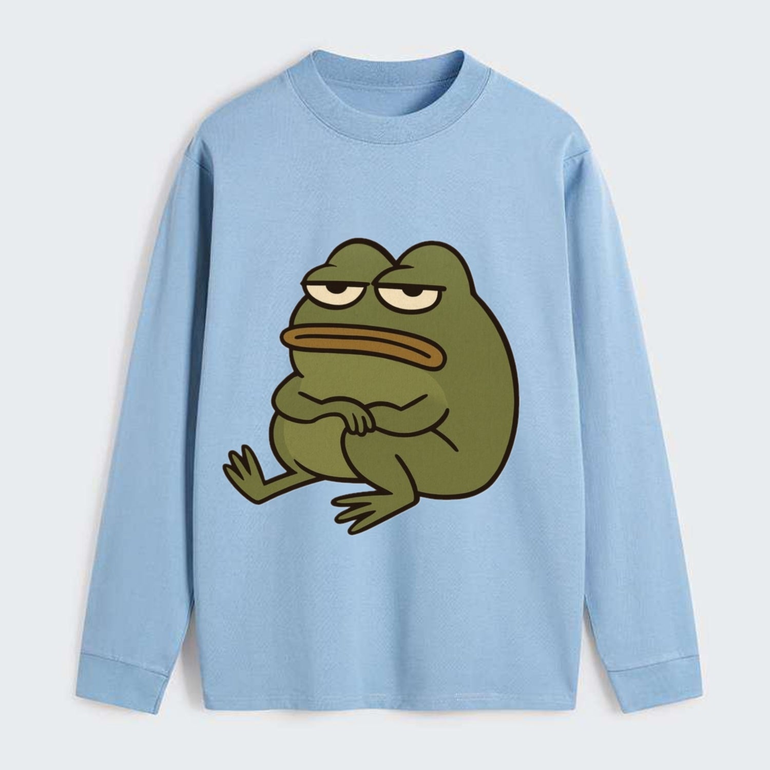 The Frog Judges Silently - Classic Long Sleeve Shirt - Light Blue